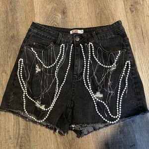 Black / L / oops brand / denim short